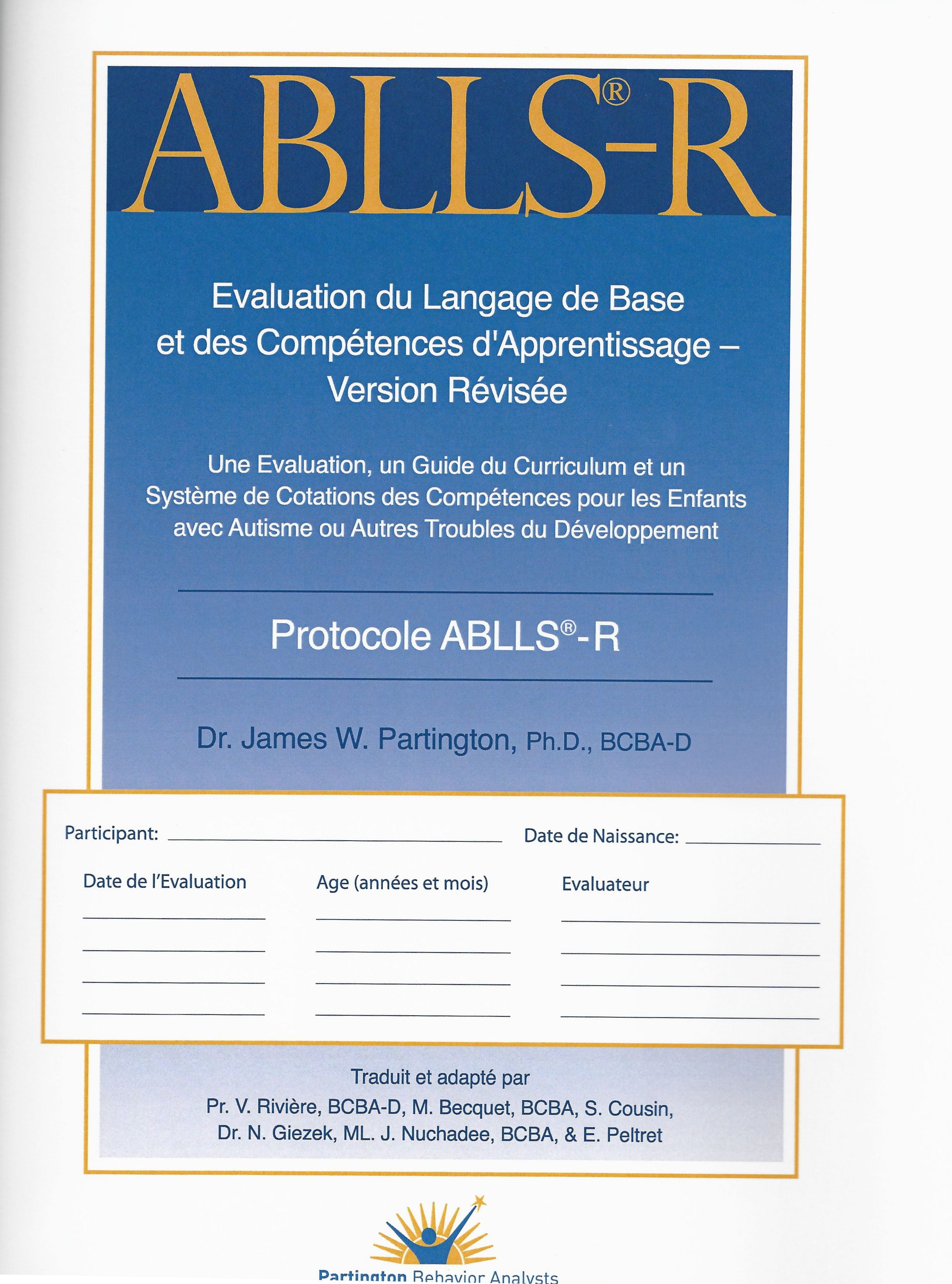 ABLLS-R Protocole (en Français) - Autisme - ABA - Ille-et-Vilaine